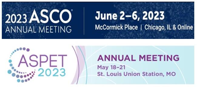 Two poster abstracts were selected to be published in ASPET (2023) and ASCO (2023)